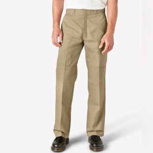 Dickies Loose Fit Double Knee Work Pants, Khaki 38 x 32